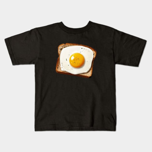 Egg Fried Vintage Japan Japanese Kawaii Coffee Yummy Toast Bread Sandwich Kids T-Shirt by Flowering Away